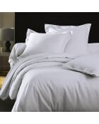 Taie d'oreiller carrée en satin de coton blanche - 65x65cm