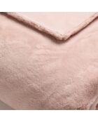 Hellrosafarbenes Kunstpelzplaid - 130x180 cm