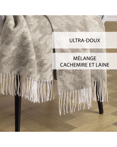 Taupefarbenes Plaid aus Kaschmir von Clémence - 130x180 cm