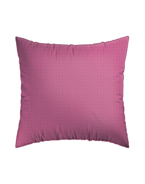 Set de 2 taies d'oreiller en satin de coton Murmure floral bleu foncé/rose - 2x(63x63 cm)