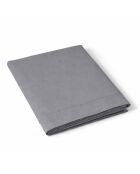 Drap plat en percale de coton uni grise