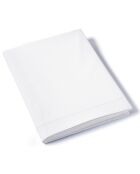 Drap plat en percale de coton uni blanc