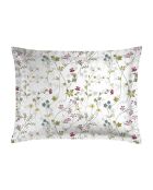 Set aus 2 Kissenbezügen aus Baumwollsatin Wildflowers weiß/lila - 2x (50x70 cm)