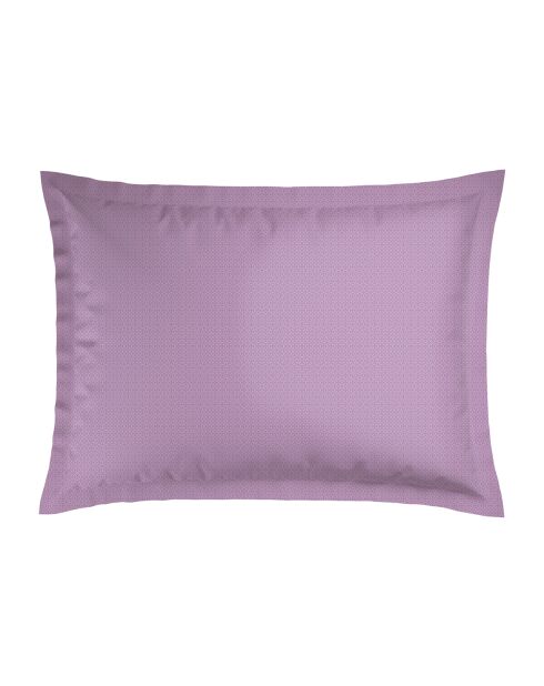 Set de 2 taies d'oreiller en satin de coton Fleurs sauvages blanc/violet - 2x(50x70 cm)