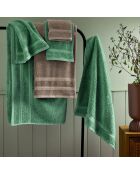 Wave taupe badlinnen van gekamd katoen, complete set - 4x (50x100 cm) + 4x (70x140 cm) + 4x (15x21 cm) + 4x (30 cm)