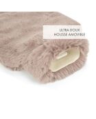 Borraccia per acqua calda con coperchio rosa chiaro - 20x33 cm