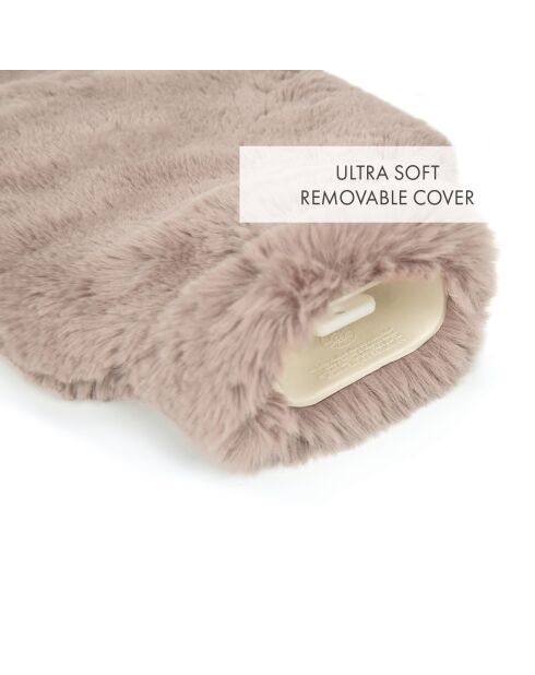 Borraccia per acqua calda con coperchio rosa chiaro - 20x33 cm