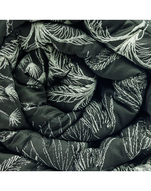 Couvre-lit satin de coton Wild noir - 220x250 cm