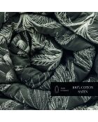 Couvre-lit satin de coton Wild noir - 220x250 cm
