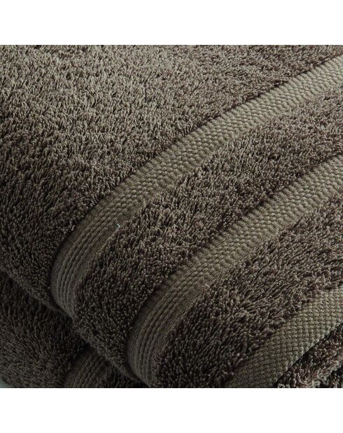 Set de 2 draps de bain marron - 70x140 cm