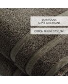 Set de 2 draps de bain marron - 70x140 cm
