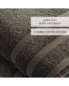 Set de 2 draps de bain marron - 70x140 cm