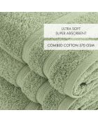 Set van 2 handdoeken en 2 badlakens amandelgroen - 2x (50x100 cm) + 2x (70x140 cm)