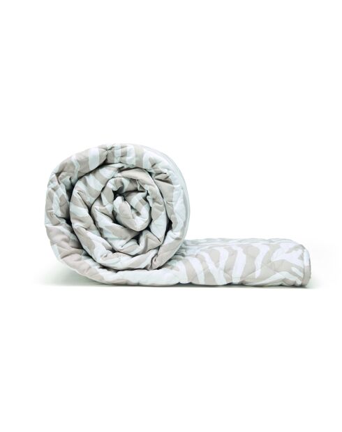 Couvre-lit satin de coton Evasion zébrée taupe - 220x250 cm