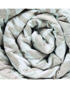 Couvre-lit satin de coton Evasion zébrée taupe - 220x250 cm