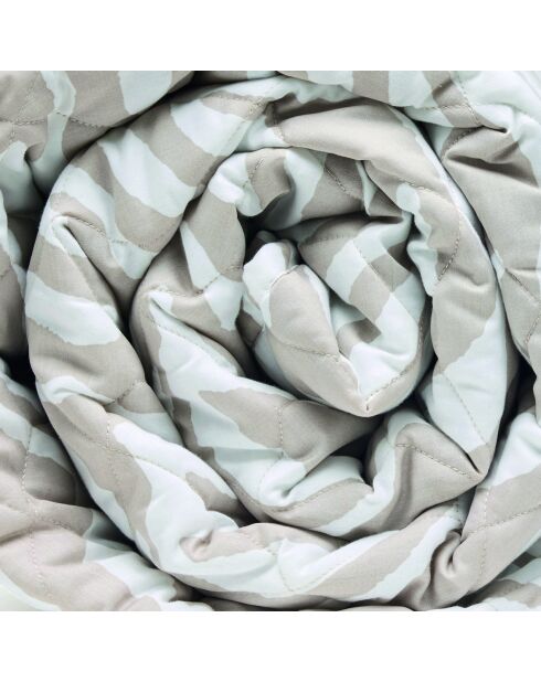 Couvre-lit satin de coton Evasion zébrée taupe - 220x250 cm