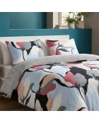 Funda de almohada de satén de algodón con poesía floral azul claro, 2 unidades (63 x 63 cm)