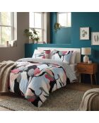 Funda de almohada de satén de algodón con poesía floral azul claro, 2 unidades (63 x 63 cm)