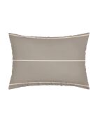 Set de 2 taies d'oreiller en satin de coton Camille taupe - 2x(50x70 cm)