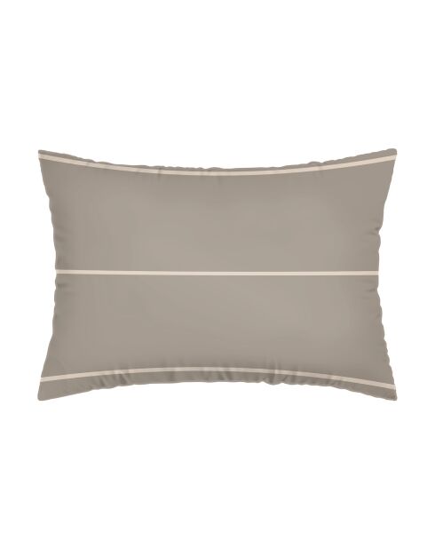 Set de 2 taies d'oreiller en satin de coton Camille taupe - 2x(50x70 cm)