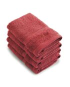 Set de 4 serviettes d'invitées terracotta - 30 cm