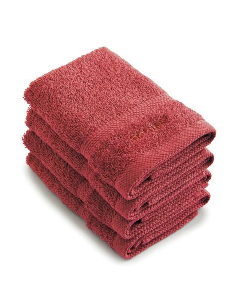 Set de 4 serviettes d'invitées terracotta - 30 cm