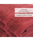 Set de 4 serviettes d'invitées terracotta - 30 cm