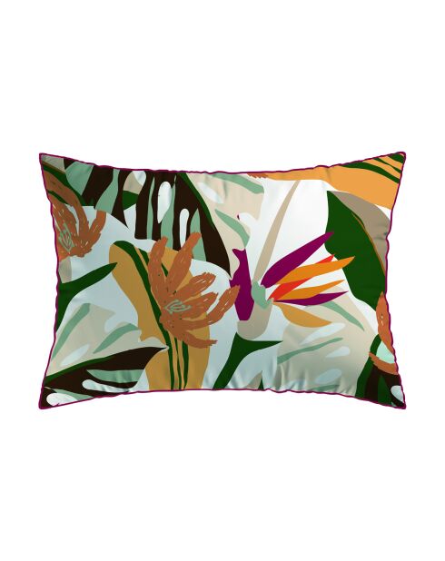 Federa Papagayo in raso di cotone bianco e nero - 2x (50x70 cm)