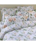 Set de 2 taies d'oreiller en satin de coton Belle de Nuit blanc - 63x63 cm