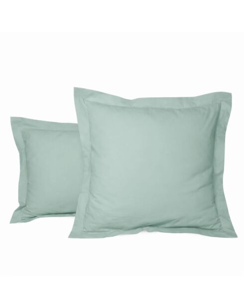 Taie d'oreiller rectangle en percale de coton uni horizon - 50x70cm