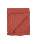 Plaid en gaze de coton terracotta - 130x170cm