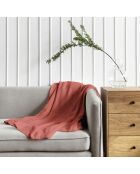 Plaid en gaze de coton terracotta - 130x170cm