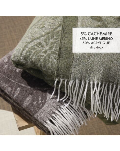 Bruine geweven plaid Ariel - 130x180 cm