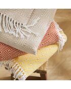 Taupefarbenes gewebtes Plaid Venise - 130x180 cm