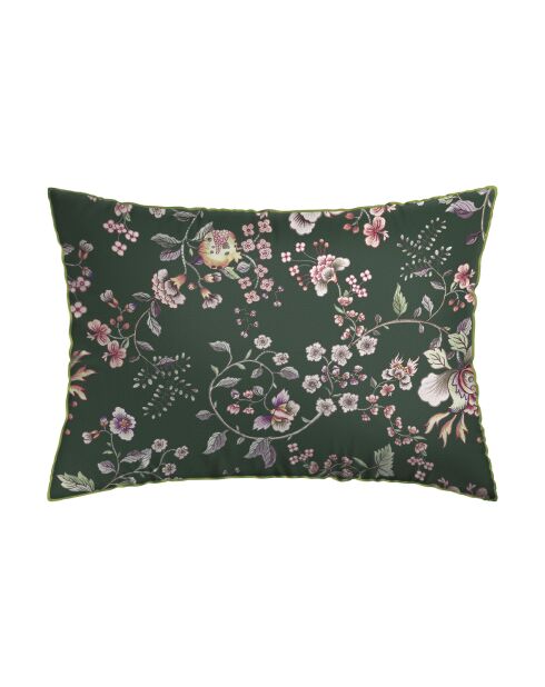 Set de 2 taies d'oreiller en satin de coton Murmure floral vert - 2x(50x70 cm)