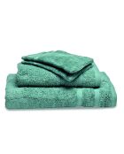 Wave bottle groene badlinnen van gekamd katoen, complete set - 50x100 cm + 70x140 cm + 2x (15x21 cm)