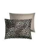 Lot de 2 taies d'oreiller satin de coton Élégance sauvage taupe 01 - 2x(50x70 cm)