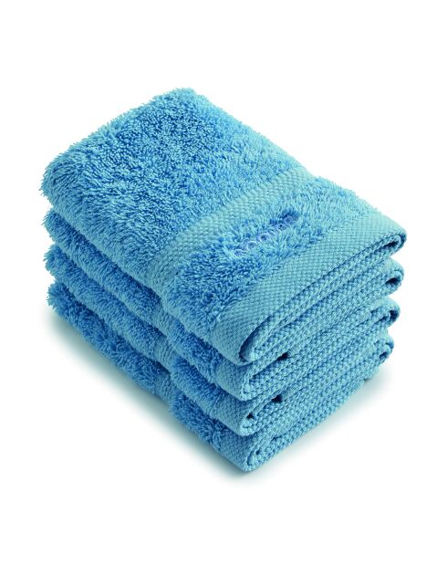 Set de 4 serviettes d'invitées bleu ciel - 30 cm