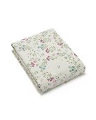 Fleckenabweisend beschichtete Tischdecke mit cremefarbenen Blumen