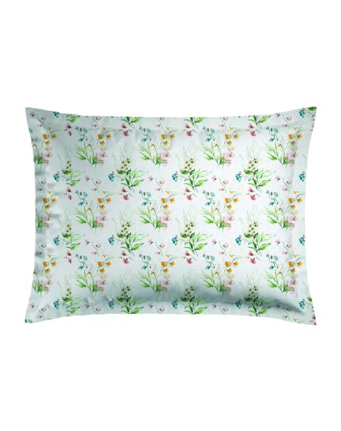 Set de 2 taies d'oreiller en satin de coton Belle de Nuit blanc - 50x70 cm