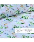 Set de 2 taies d'oreiller en satin de coton Belle de Nuit blanc - 50x70 cm