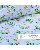 Set de 2 taies d'oreiller en satin de coton Belle de Nuit blanc - 50x70 cm