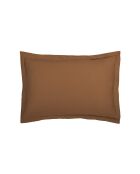 Set de 2 taies d'oreiller en satin de coton Uni 1 baratta marron 01 - 2x(50x70 cm)
