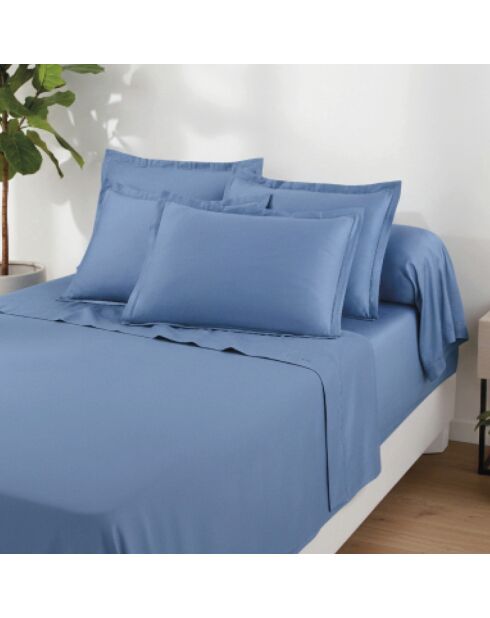 Set de 2 fundas de almohada de satén de algodón Uni 1 baratta blue 05 — 2x (50 x 70 cm)