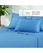 Set de 2 fundas de almohada de satén de algodón Uni 1 baratta blue 05 — 2x (50 x 70 cm)