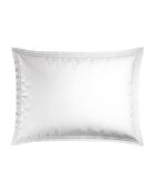 Set de 2 taies d'oreiller en satin de coton Nice blanc - 2x(50x70 cm)