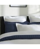 Set de 2 taies d'oreiller en satin de coton Nice blanc - 2x(50x70 cm)