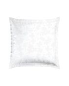 Set de 2 taies d'oreiller en satin de coton Jacquard blanc - 63x63 cm