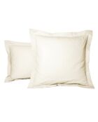 Taie d'oreiller rectangle en percale de coton uni naturelle - 50x70cm