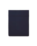 Drap plat en satin de coton Jardin d'Eden bleu foncé